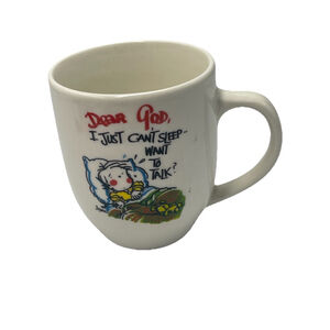 Royal Norfolk Coffee Mug Cup Dear God I Just Can't Sleep Ceramic VTG Religious
